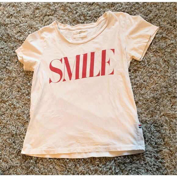 Sol Angeles White GRAPHIC smile LOGO T SHIRT sz M - Picture 2 of 7